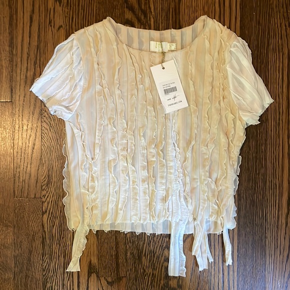 Princess Polly Tops - Vanilla Bean Crop Top White Tee